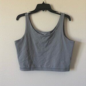 Eileen Fischer Gray Crop Tank Large